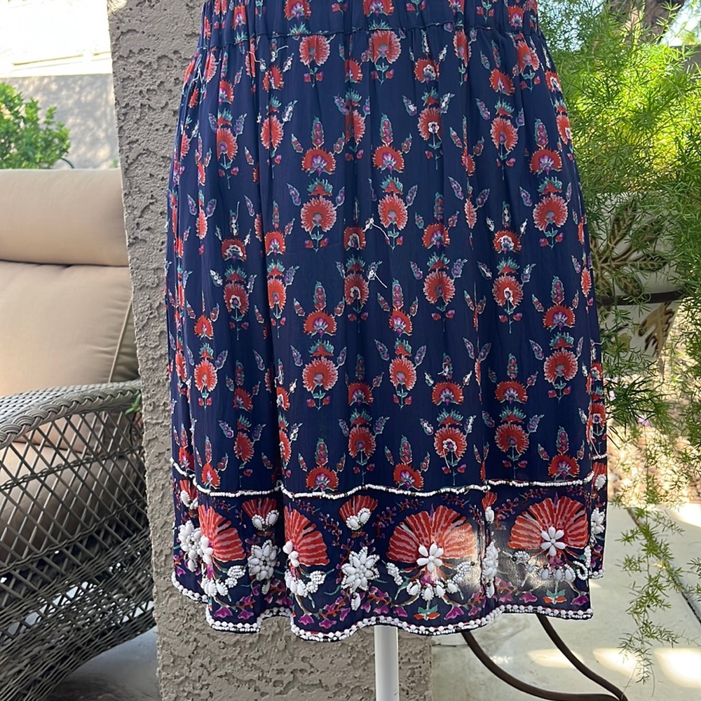 Maeve for Anthropologie beaded skirt